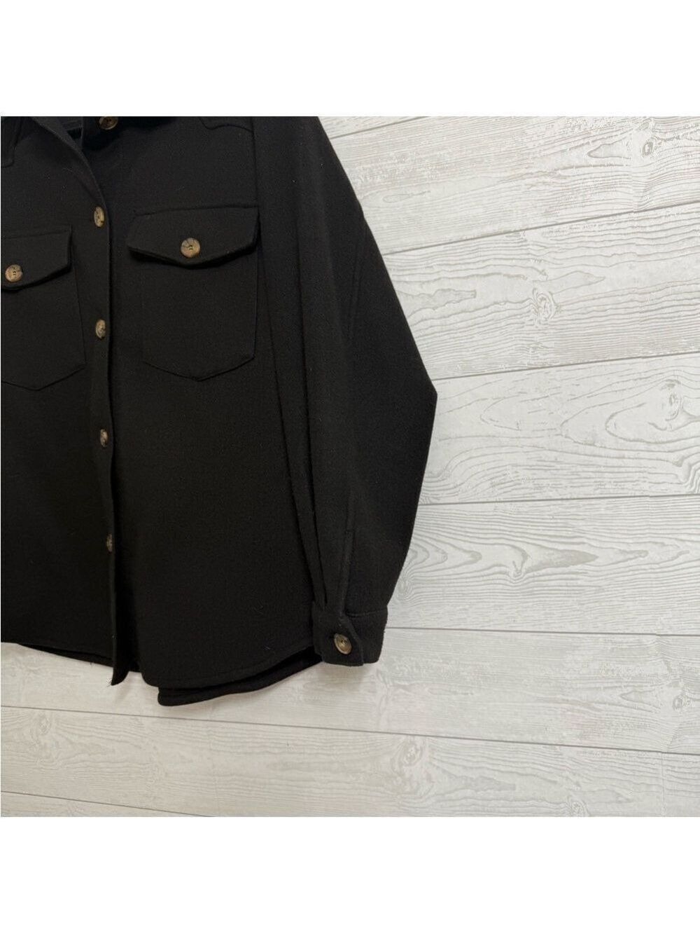 Love Tree Women’s Black Thick Shirt Jacket. Size XL - Picture 5 of 6